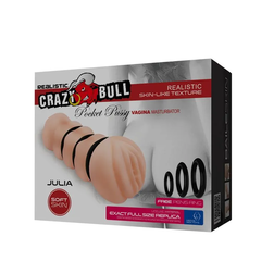 Crazy Bull Тугой мастурбатор с кольцами Julia