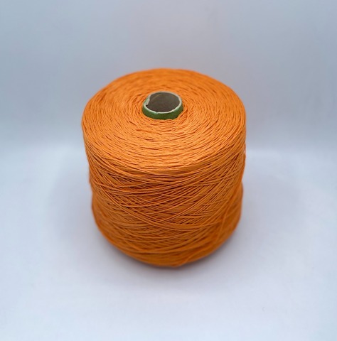 Бобинная пряжа (пр.Италия), art-USA Cotton supersoft , 325м/100гр. 100% Хлопок Pettinato(чесаный хлопок) цвет-Оранжевый, арт.29996