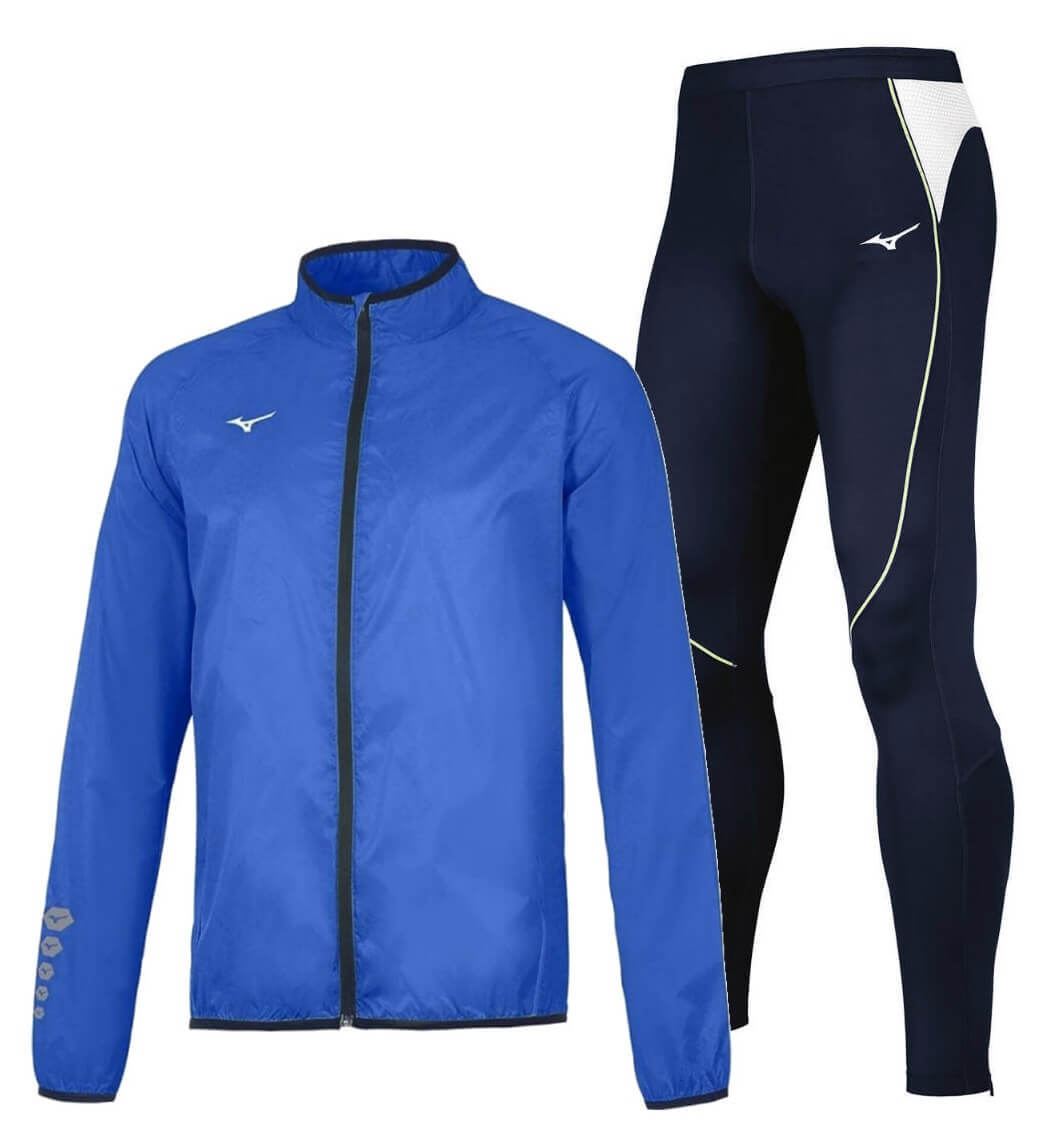 Mizuno Authentic Premium костюм для бега мужской blue