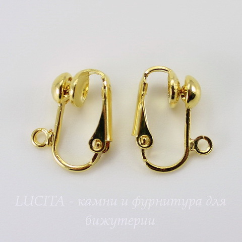 Основы для клипс 16 мм (цвет - золото), пара