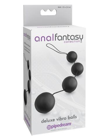 Анальная цепочка из 4 шариков из силикона Deluxe Vibro Balls