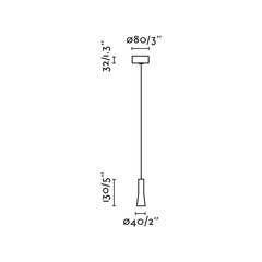 Подвесной светильник NINA белый LED 4W 2700K