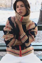 ZARA КАРДИГАН С УЗОРОМ «РОМБЫ», РАЗНОЦВЕТНЫЙ