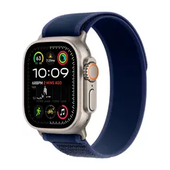Умные часы Apple Watch Ultra 2 (2024) GPS + Cellular, 49mm, Natural Titanium Case with Blue Trail Loop M/L, (Синий)