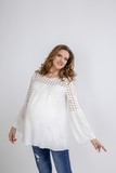 Блузка для беременных 09590 кремовый