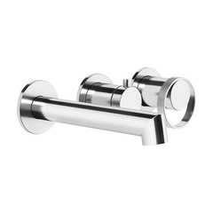 Gessi Anello 63342#031 Встраиваемый однорычажный смеситель на 2 выхода с перекл. и изливом (внешние части), цвет: хром фото