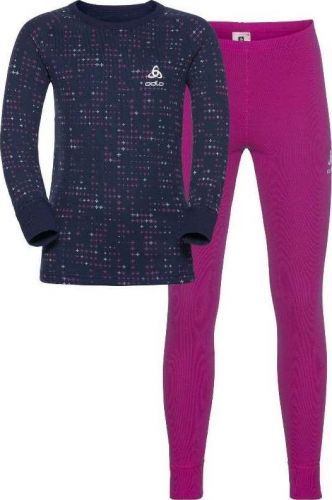 Odlo Warm детский комплект термобелья синий-розовый