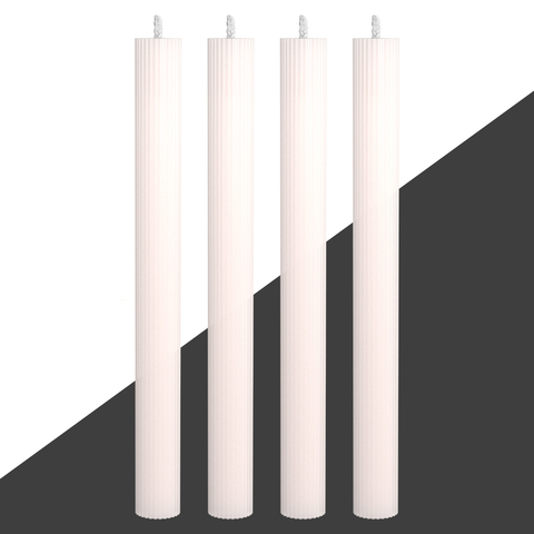 Набор из 4 декоративных свечей 2,3х26см SCANDYLAB Empire White SL-EXL01