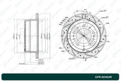 Диск тормозной перфорированный вентилируемый G-brake GFR-02452R правый