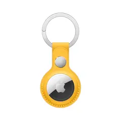 Кожаный брелок с заводным кольцом Apple Leather Key Ring для AirTag, Meyer Lemon (Лимонный сироп)
