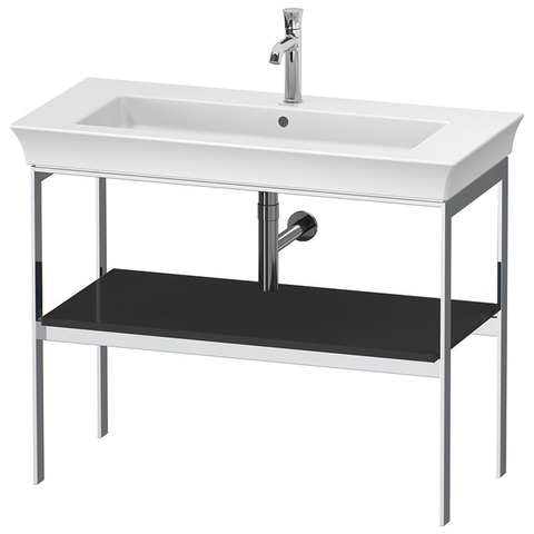 Duravit White Tulip WT45410H1H1 Металлическая консоль, 760x984x450 мм, напольная, 1 дерев.полка, цвет: Graphite HighGloss