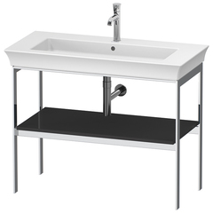 Duravit White Tulip WT45410H1H1 Металлическая консоль, 760x984x450 мм, напольная, 1 дерев.полка, цвет: Graphite HighGloss фото