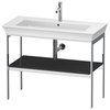 Duravit White Tulip WT45410H1H1 Металлическая консоль, 760x984x450 мм, напольная, 1 дерев.полка, цвет: Graphite HighGloss