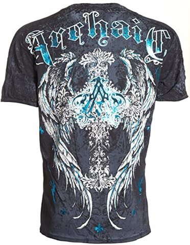 Archaic | Футболка мужская MAUSOLEUM Black AM726BL от Affliction спина