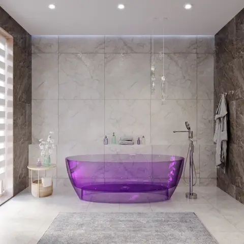 Cezares CZR-RELAX2.0-170-79-57-AMT-PFB Ванна из полиэфирной смолы 1700x790x570, Amethyst