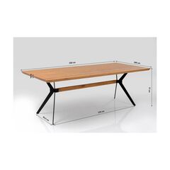 Стол Downtown Walnut 220x100 см