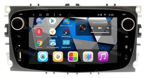 Магнитола для Ford овальная (чёрный) Android 8.1  модель CB3197T3