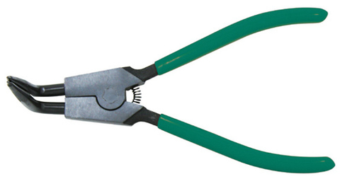 Jonnesway P9508D Щипцы загнутые 90° для стопорных колец удлиненные с ПВХ рукоятками, разжим, 215 мм, 10-32 мм 48838
