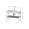 Duravit White Tulip WT45410H1H1 Металлическая консоль, 760x984x450 мм, напольная, 1 дерев.полка, цвет: Graphite HighGloss