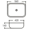 Aquatek  AQ5526-00 раковина 560*420*140 для установки на столешницу