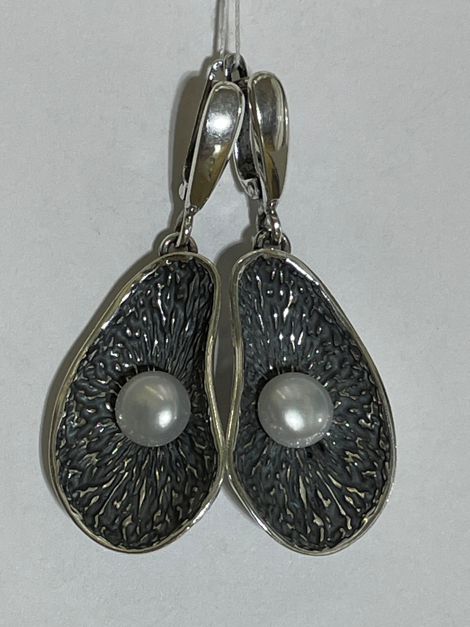 Авокадо (серьги из серебра)