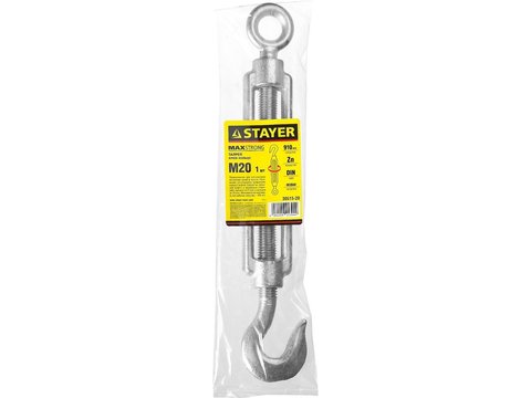 STAYER DIN 1480, М20, 1 шт, талреп крюк-кольцо (30515-20)