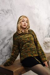 МК Худи с капюшоном, пряжа BOUCLE ALPACA от O'YARN