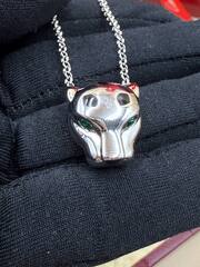 Колье цепочка с подвеской голова ПАНТЕРЫ коллекция PANTHERE качество rose/white VGOLD