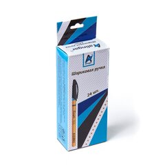 
          Ручка шариковая Alingar "Simple", 1 мм, черная, игольчатый наконечник, круглый, оранжевый, пластиковый корпус, карт. уп.