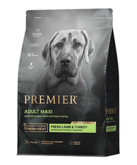 Сухой корм для взрослых собак Premier Dog Adult Maxi крупных пород с чувствительным пищеварением ягненок с индейкой 3кг