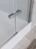BelBagno UNO-CAB-A-1-90-C-Cr-Bi-TOP-L Душевая кабина с задними стенками, смесителем, верхним и ручным душем, акриловым поддоном и крышей, левосторонняя