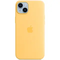 Силиконовый чехол с поддержкой MagSafe Apple Silicone Case для iPhone 14 Plus, Sunglow (Бледно-желтый)
