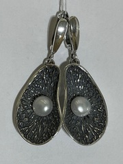 Авокадо (серьги из серебра)