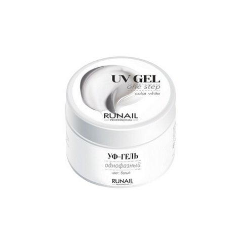 RuNail Однофазный УФ-гель, (цвет: Белый), РФ 15 г