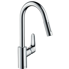 Hansgrohe Focus M41 73880000 Смеситель для кухни с выдвижным изливом и лейкой фото