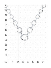 94070354 - Колье из серебра 925 пробы из крупных звеньев