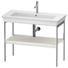 Duravit White Tulip WT45410H4H4 Металлическая консоль, 760x984x450 мм, напольная, 1 дерев.полка, цвет: Nordic White HighGloss