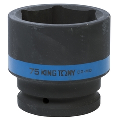KING TONY (853575M) Головка торцевая ударная шестигранная 1", 75 мм