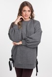 Утепленная туника для беременных 11242 серый