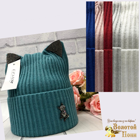 Шапка подростковая девочке (8-15) 210206-SH2110