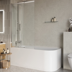 BelBagno Luce LUCE-VF-11-80/145-C-CR Душевая шторка на ванну, цвет: хром фото