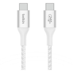 Кабель Belkin BoostCharge 240W PD 3.1 USB-C To USB-C плетеный Cable, 1м, белый