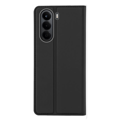 Чехол книжка из кожи черного цвета для OnePlus Nord CE6 Lite и Realme P4x, серия Skin Pro Series от Dux Ducis