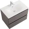 BelBagno KRAFT 39-700/390-2C-SO-GSO База под раковину подвесная с фрезерованными ручк. по всей дл. фасада с 2 выкатн. ящ.,Темно-Серый Мат.,700x395x500