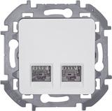 Розетка компьютерная двойная RJ45 категория 6 UTP - Legrand Inspiria - белый — фото 1