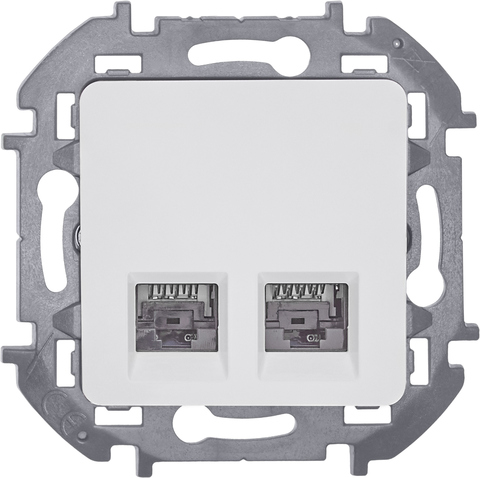 Розетка компьютерная двойная RJ45 категория 6 UTP - Legrand Inspiria - белый