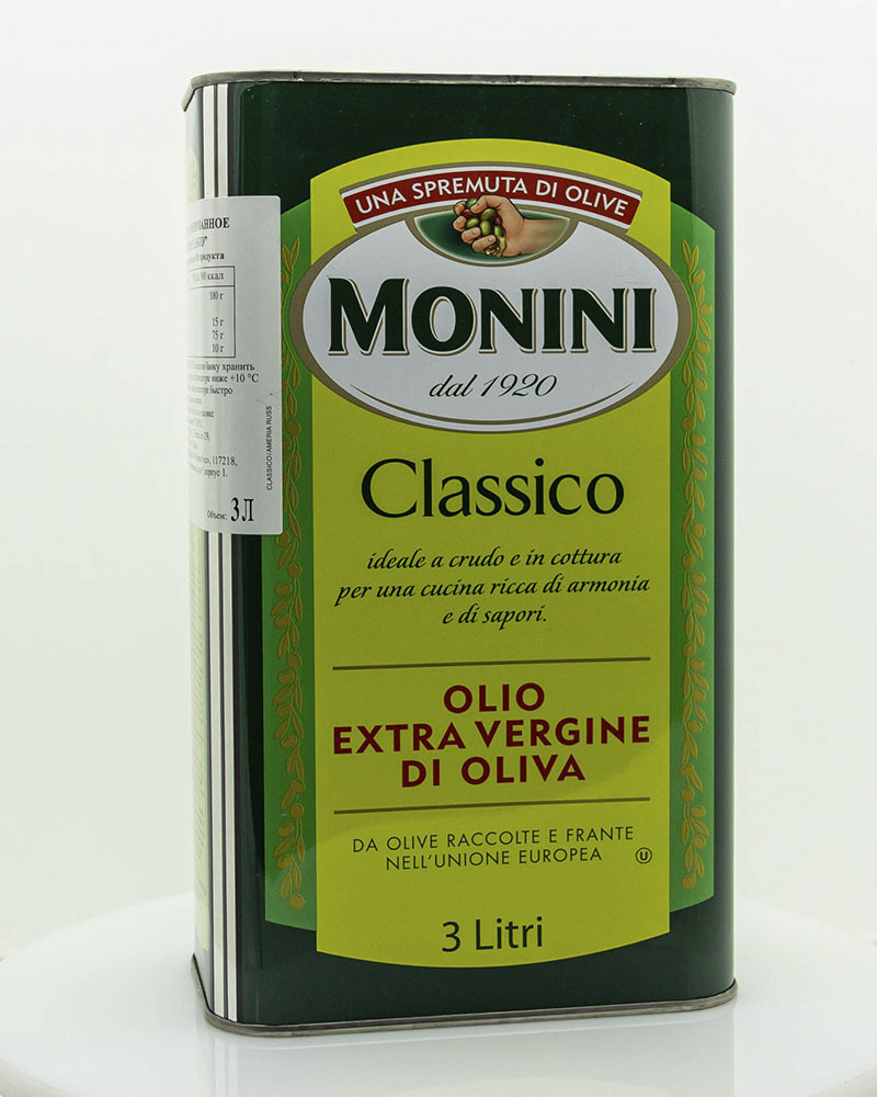 Масло оливковое Monini Экстра Вирджин Классико 3 л