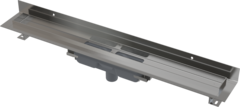 Alcaplast APZ1116-300 Водоотводящий желоб с порогами для цельной решетки и фиксированным воротником к стене фото