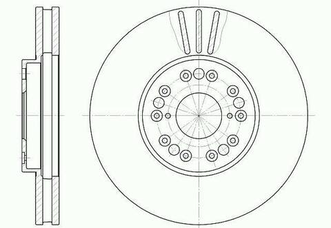 Диск тормозной вентилируемый G-brake  GR-02251
