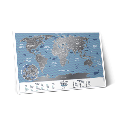 Скретч Карта Travel Map Weekend World 1DEA.ME